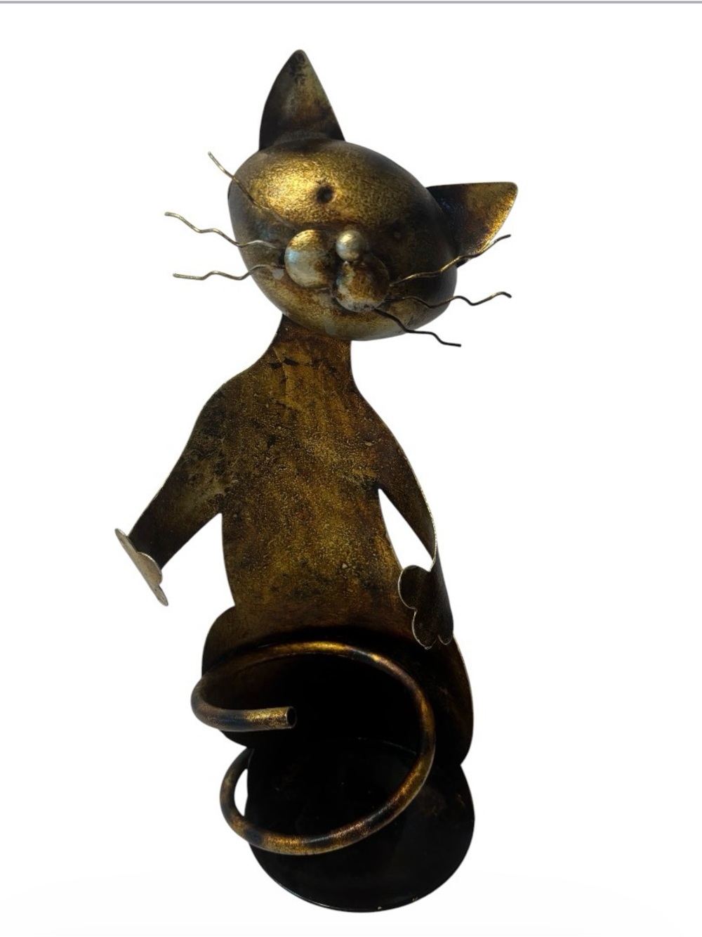 Metal Cat Wine Bottle Holder — Decorative Art